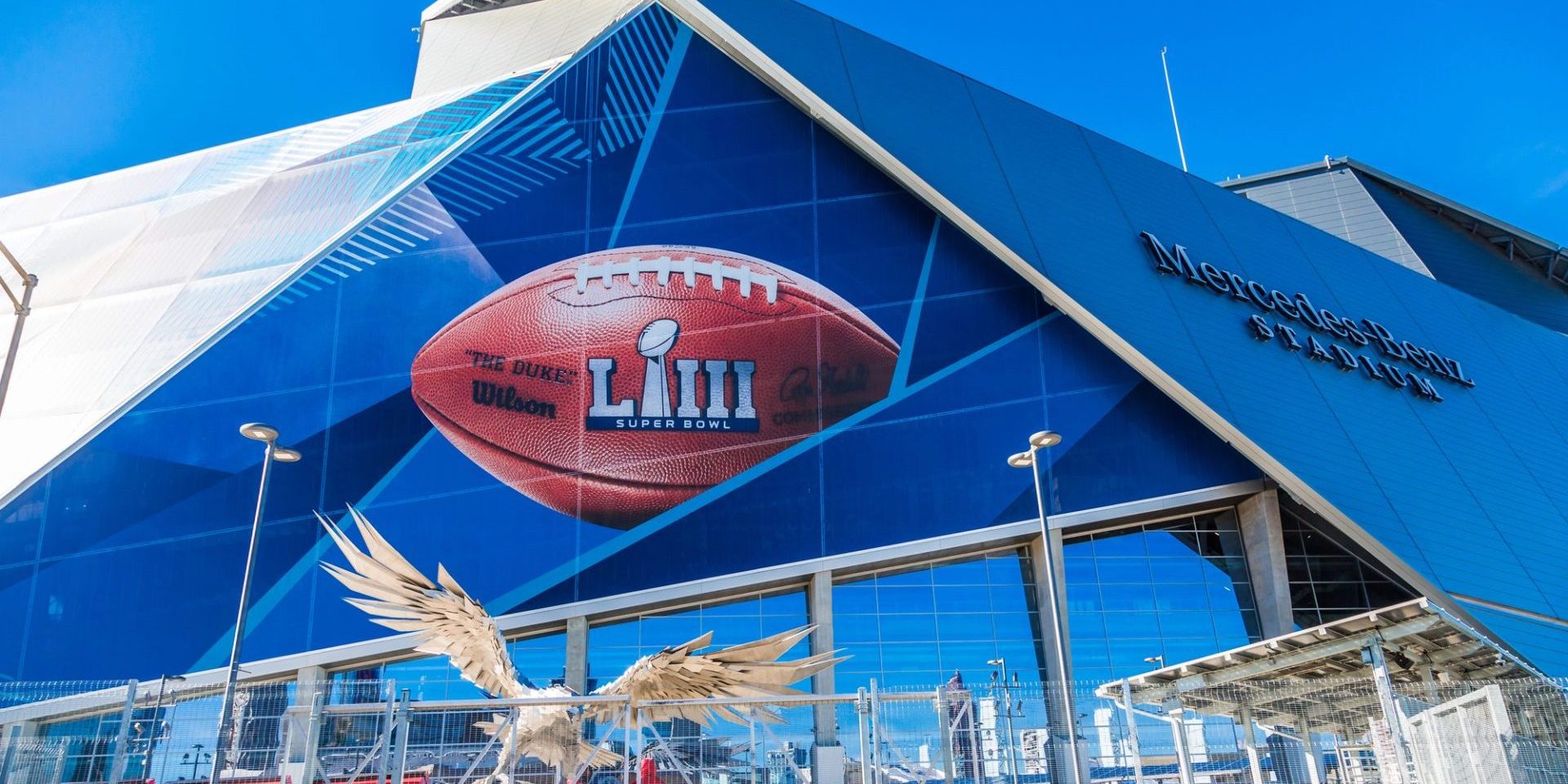 Superbowl LIII will be played at Atlantas Mercedes-Benz Stadium on Sunday, February 3, 2019 against the New England Patriots and the Los Angeles Rams. (Photo by dbvirago/Deposit Photos)